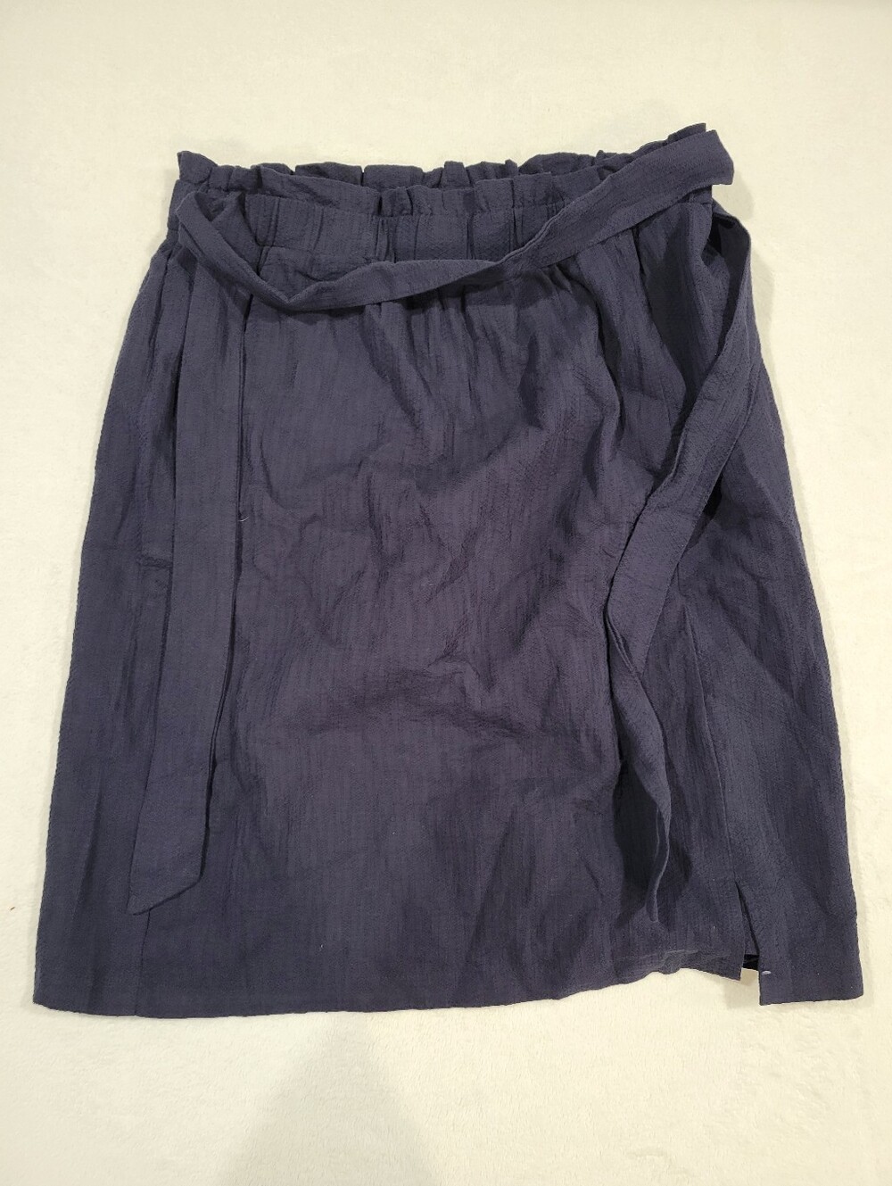 Betsy & Adam Navy Blue Tie-Waist Skirt
